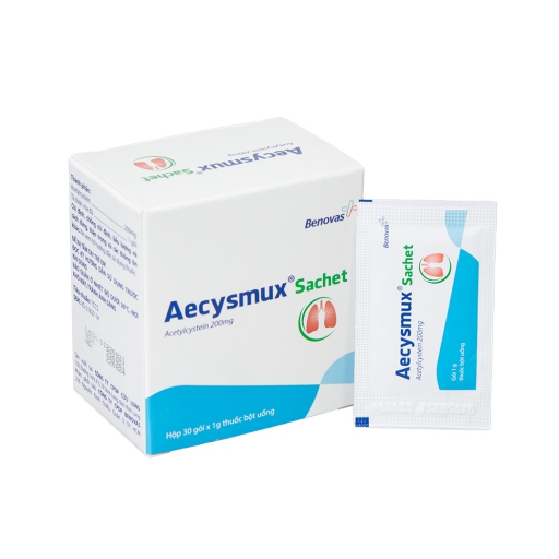 Aecysmux 200 Sachet  - Thuốc tiêu nhầy trong bệnh lý hô hấp