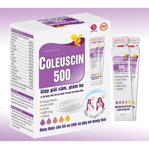Thực phẩm bảo vệ sức khỏe COLEUSCIN 500 dạng gói (Hộp 20 gói)