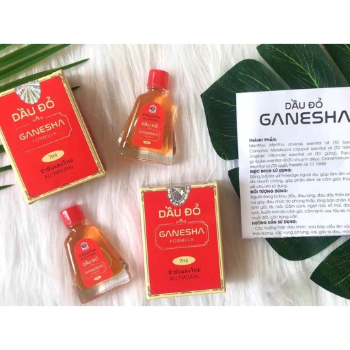 Dầu đỏ GANESHA - Dầu xoa đau nhức, cảm cúm, say tàu xe