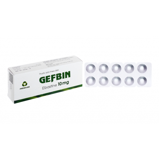 Gefbin 10mg - Thuốc trị viêm mũi dị ứng, mày đay.