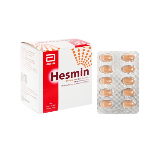 Hesmin 500mg - Thuốc điều trị trĩ, suy giãn tĩnh mạch