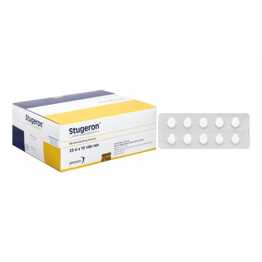 Stugeron 25mg Janssen - Thuốc hỗ trợ điều trị rối loạn tuần hoàn não