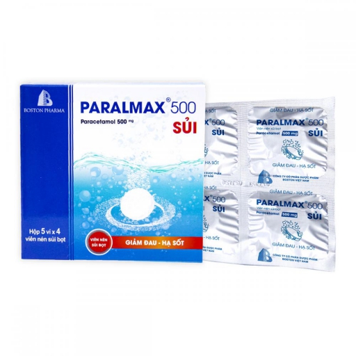 Paralmax 500mg Boston viên sủi - Thuốc giảm đau, hạ sốt