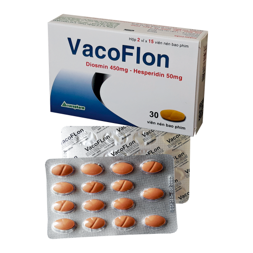 VacoFlon 500mg - Thuốc điều trị các triệu chứng liên quan đến suy tuần hoàn tĩnh mạch bạch huyết 