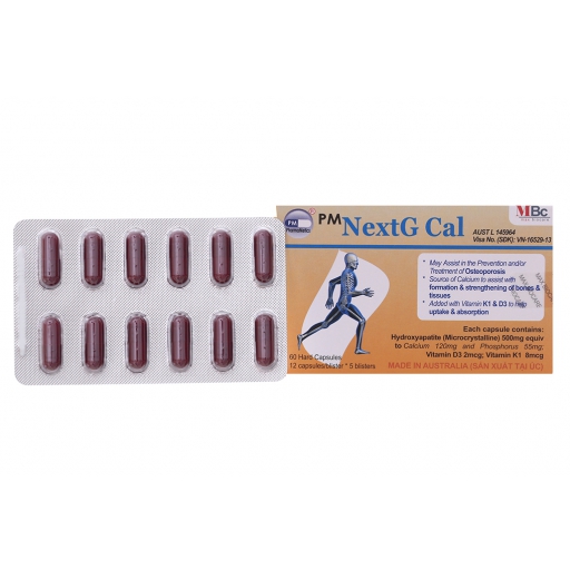 Thuốc NextG Cal Probiotec hỗ trợ điều trị loãng xương, thiếu canxi