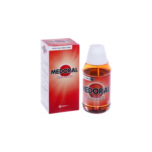 Medoral Merap - Nước súc miệng hỗ trợ điều trị viêm họng, viêm amidan (250ml)