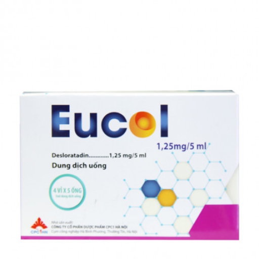 Eucol 1.25mg/5ml CPC1 - Dung dịch uống điều trị dị ứng, mề đay, nổi ban