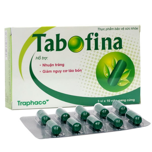 TPBVSK Tabofina - Hỗ trợ nhuận tràng, giảm nguy cơ táo bón (Hộp 30 viên)