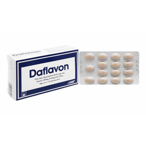 Daflavon Pymepharco - Thuốc điều trị triệu chứng suy tuần hoàn mạch bạch huyết 