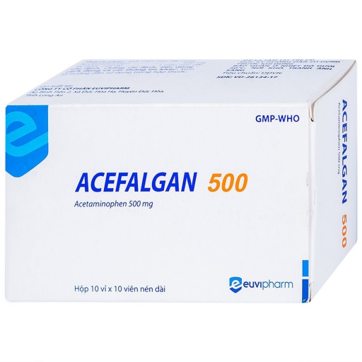 Acefalgan 500mg - Thuốc giảm đau, hạ sốt