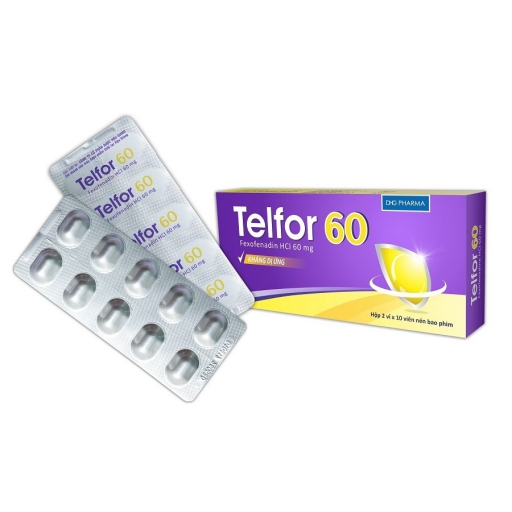 Telfor 60mg - Thuốc DHG điều trị viêm mũi dị ứng, mày đay