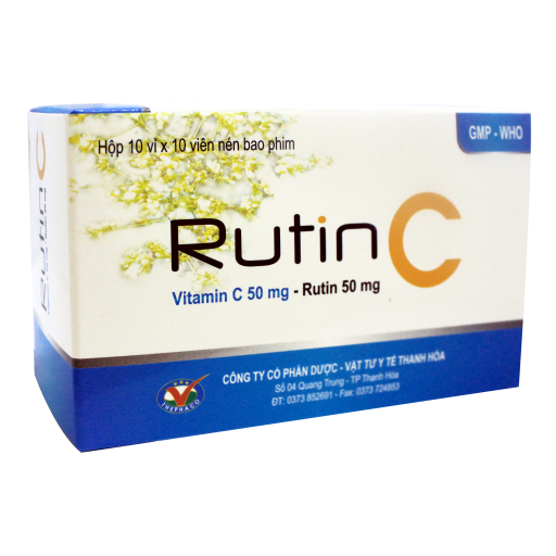 Rutin C Thephaco - Thuốc hỗ trợ điều trị suy giảm chức năng tĩnh mạch