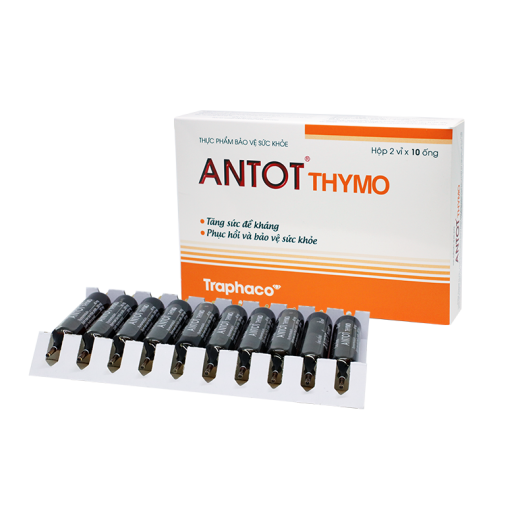Antot Thymo - Nâng cao sức đề kháng và làm giảm tình trạng ốm vặt, chán ăn. (Hộp 20 ống)