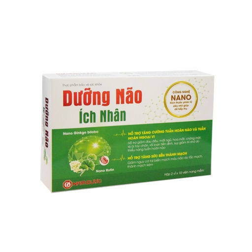 Thực phẩm bảo vệ sức khỏe Dưỡng Não Ích Nhân (Hộp 20 viên)