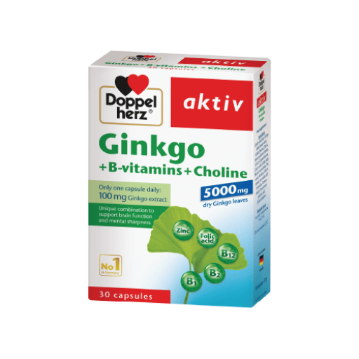 Doppel herz Aktiv Ginkgo + B-vitamins + Choline